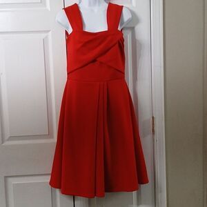 Mystic Los Angles Holiday sleeveless pleated Christmas holiday party dress  Sz L